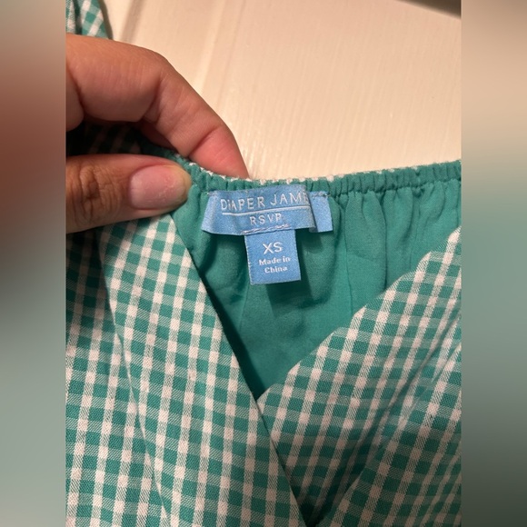 NEW NWT DRAPER JAMES RSVP Puff-Sleeve Surplice Dress Size XS NWT Wrap - Picture 10 of 10